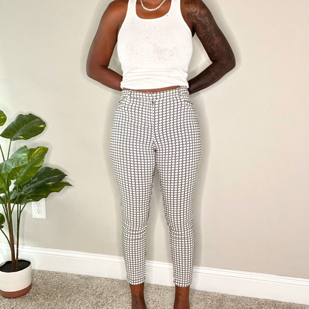 Plaid Pants - Black/White
